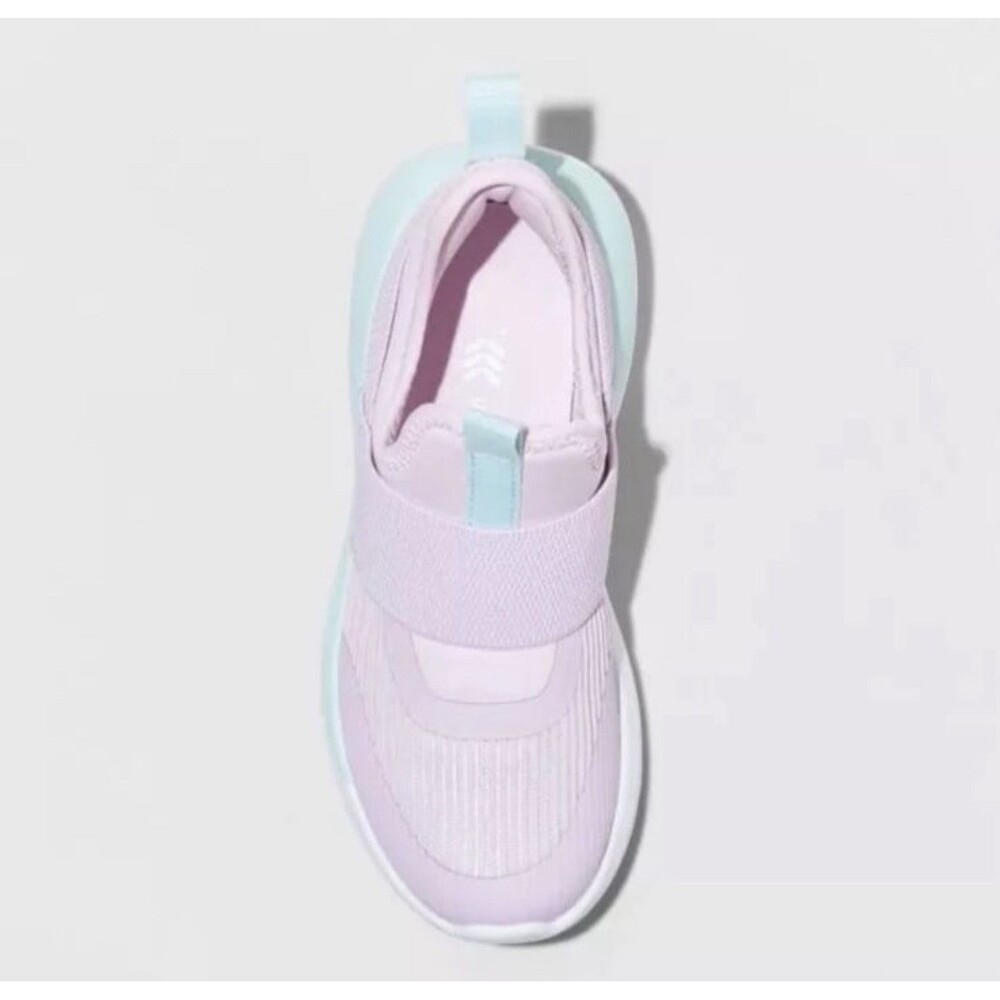 Kids' Silver Performance Pull-On Sneakers -All in Motion - Purple -Size 3-NEW - Picture 3 of 4